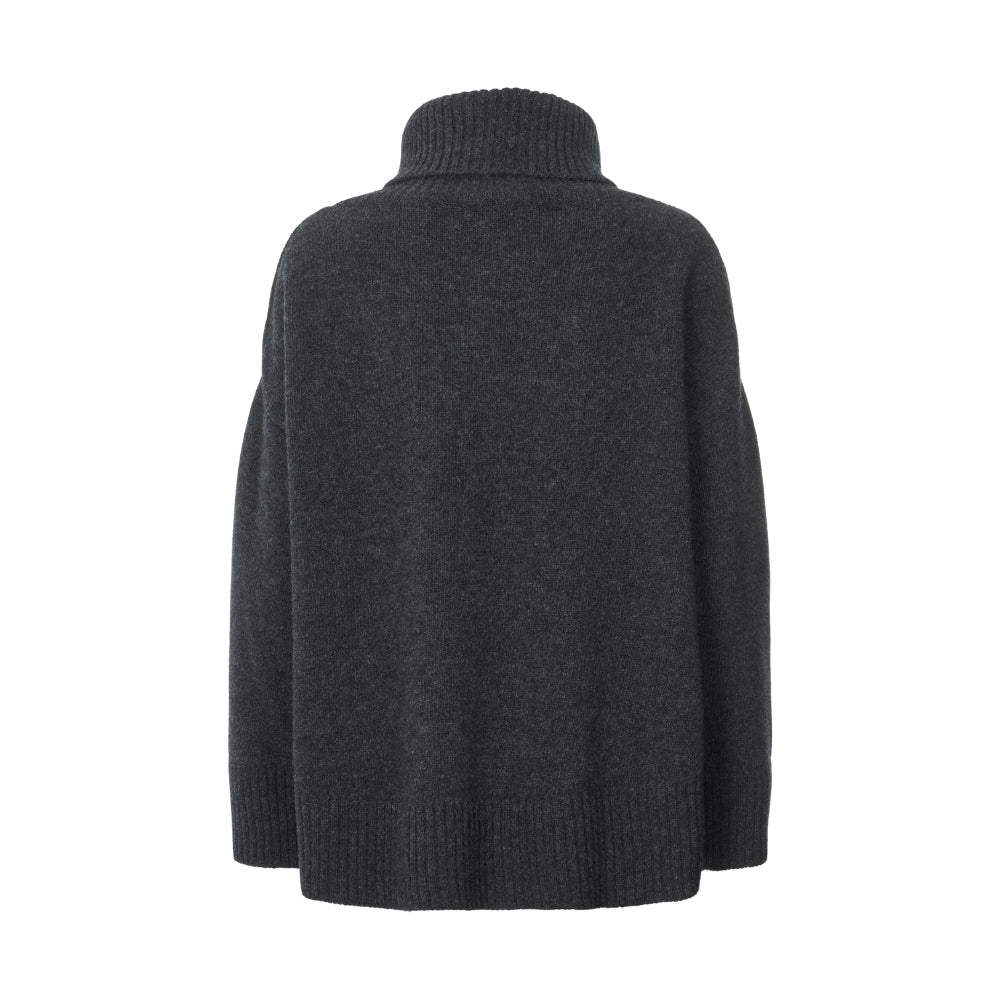 Vita Lambswool rullekrave - Dark grey
